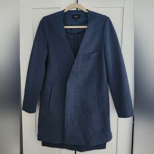 Classic Blue Wool Coat